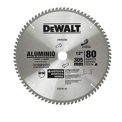 LAMINA DE WIDEA 12POL. 80D P/ ALUMINIO / MADEIRA - DEWALT