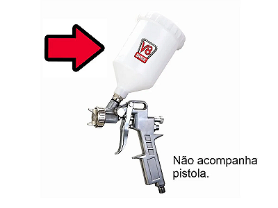 V8 - CANECA PLASTICA P/ PISTOLA PP3 ROSCA MACHO