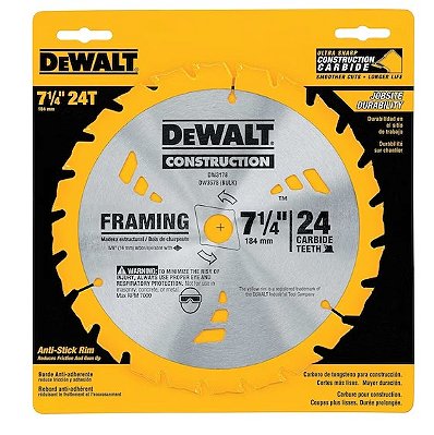 LAMINA SERRA CIRC. 7 1/4 24D (MAD. / LAMINADOS) - DEWALT