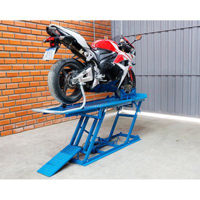 ELEVADOR DE MOTO HIDRAULICO EH-400 AZUL 400KG - BOVENAU