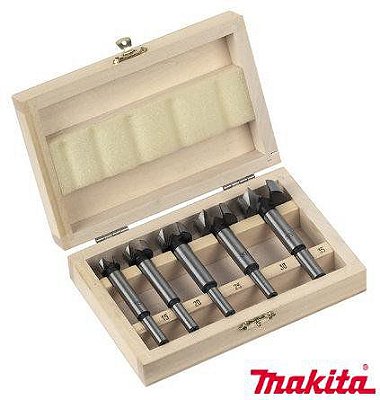 BROCA FORSTNER 15-35MM ESTOJO MADEIRA ESP (KIT) 5PCS - MAKIT