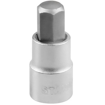 SOQUETE SEXT. CURTA ENC. 1/2 - 14MM (PRATA) - STANLEY