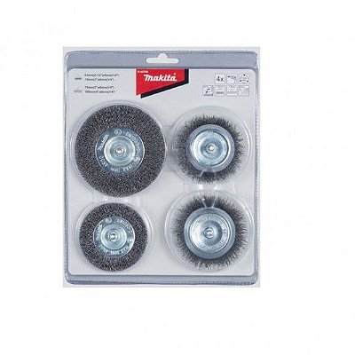 ESCOVA ACO COPO/RODA ONDULADO 10-63MM (KIT 04PCS) - MAKITA