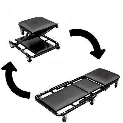 CARRO P/ MECANICO DOBRAVEL 2 EM 1 110KG - RIOSULTOOLS