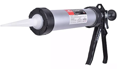 PISTOLA P/ APLICACAO DE SILICONE 9POL 400ML ALUMINIO - WORKE