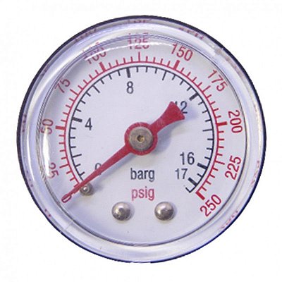 MANOMETRO 1/8 - 250 LBS - HORIZONTAL - SCHULZ