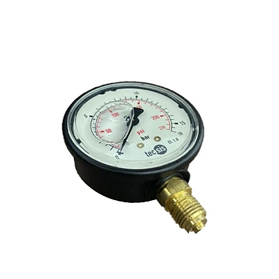 Manômetro 1/4" 230PSI Vertical Com Glicerina 011.0127-0/AT SCHULZ