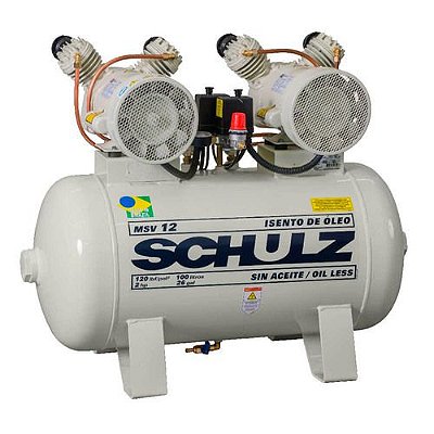 COMPRESSOR DE AR MSV 12 /100L 220V  60HZ ISENTO DE OLEO