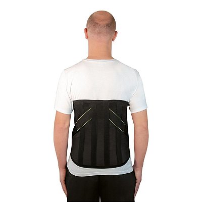 Colete Putti Alto Preto Mercur Suporte Ortopédico