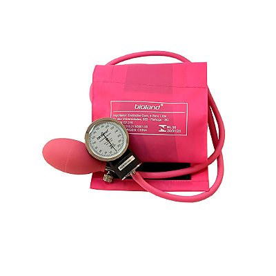 ESFIGMOMANÔMETRO ANEROIDE MOD. AN100 - BIOLAND COR ROSA