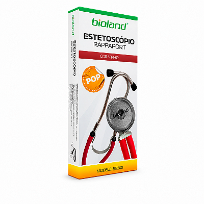 Estetoscópio Pop Rappaport Mod. ER200 - Bioland Cor Vinho