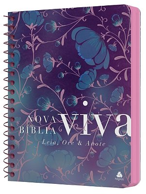 Nova Bíblia Viva - Leia, Ore E Anote - Flores Do Campo Com Abas Adesivas E Palavras De Jesus Em Vermelho..-