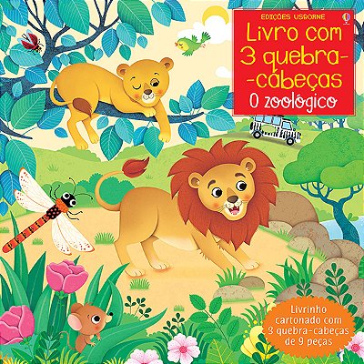 O Zoológico: Livro Com 3 Quebra-Cabeças