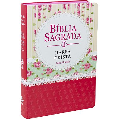 Bíblia Sagrada Letra Grande Com Harpa Cristã - Capa Ilustrada Florida Almeida Revista E Corrigida (Arc)