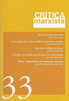 Crítica Marxista - Vol. 33 - Ano 2011 As Formas Da Mais-Valia