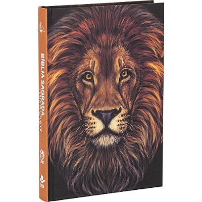 Bíblia Sagrada Com Harpa Cristã - Capa Dura Ilustrada, Leão Almeida Revista E Corrigida (Arc)