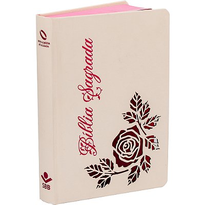 Bíblia Sagrada Letra Grande - Capa Corte Vazado Flor Nova Almeida Atualizada (Naa)