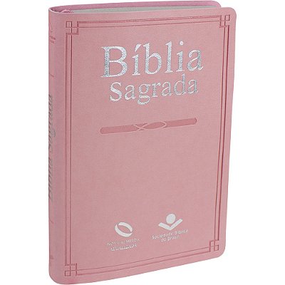 Bíblia Sagrada - Capa Couro Sintético Rosa Claro Nova Almeida Atualizada (Naa)