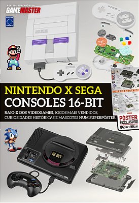Superpôster Game Master - Nintendo X Sega - Consoles 16-Bit