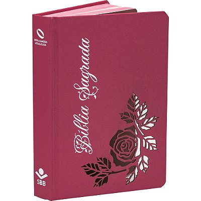 Bíblia Sagrada Letra Grande - Capa Corte Vazado Flor Nova Almeida Atualizada (Naa)