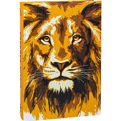 Bíblia Sagrada Letra Grande - Capa Ilustrada Leão Dourado Nova Almeida Atualizada (Naa)