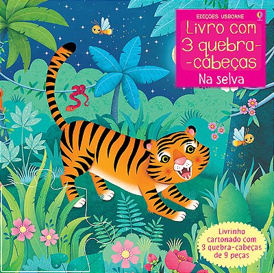 Na Selva: Livro Com 3 Quebra-Cabeças