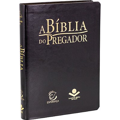 A Bíblia Do Pregador - Capa Em Couro Sintético, Preto Nobre Almeida Revista E Corrigida (Arc)