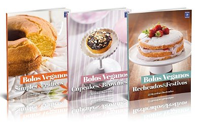 Coleção Bolos Veganos (3 Livros)