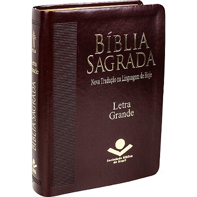 Bíblia Sagrada Letra Grande - Couro Sintético Marrom Escuro Nova Tradução Na Linguagem De Hoje (Ntlh)