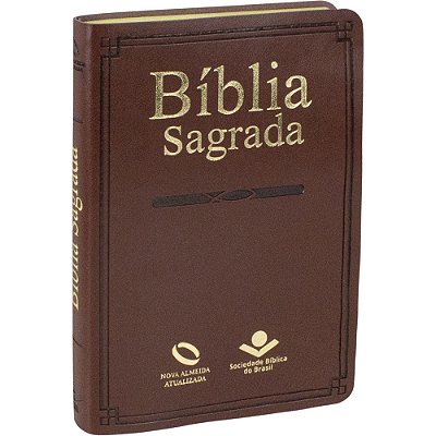 Bíblia Sagrada - Capa Couro Sintético Marrom Nova Almeida Atualizada (Naa)