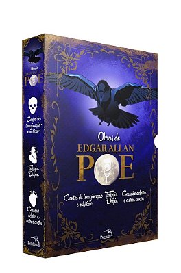 Edgar Allan Poe 3 Livros Com Marcadores E Pôster Box Obras De Edgar Allan Poe