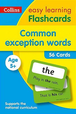 Common Exception Words Flashcards - Collins Easy Learning KS1 - 56 Cards - Age +5
