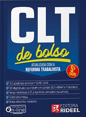 Consolidação Das Leis Do Trabalho - Clt De Bolso - Livro Com Conteúdo Online - 5ª Edição