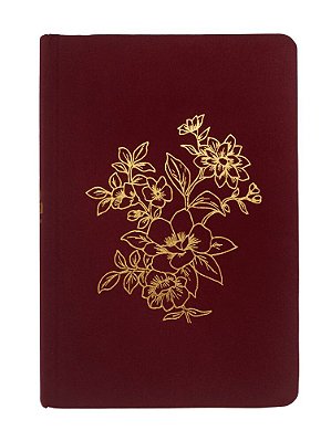 Bíblia Nvi Bible Journaling, Tecido Vinho Sobre Capa Dura, Com Espaço Para Anotações, Leitura Perfeita, Falei Com Amor