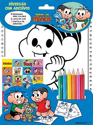 Turma Da Mônica Diversão Com Adesivos - Mônica E Cebolinha
