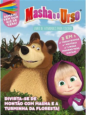 Masha E O Urso - Livro De Atividades Para Colorir Diverta-Se De Montão Com Masha E A Turminha Da Floresta!