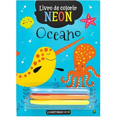 Livro De Colorir Neon: Oceano