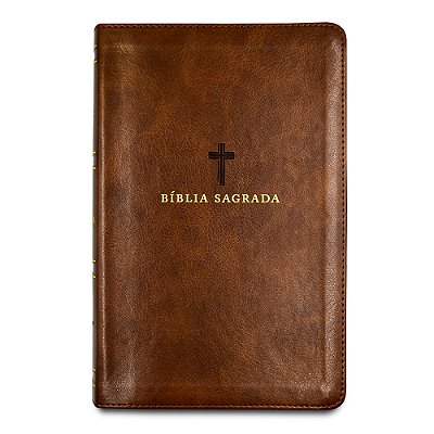 Bíblia Sagrada Acf, Couro Soft, Marrom, Letra Grande, Leitura Perfeita