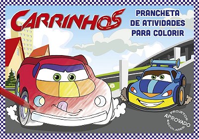 Carrinhos - Prancheta De Atividades Para Colorir