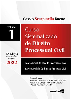 Curso Sistematizado De Direito Processual Civil - Vol 1 - 12ª Edição 2022