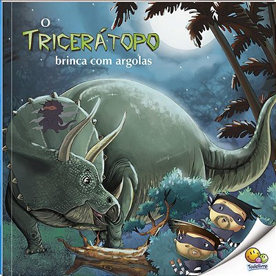 O Tricerátopo Brinca Com Argolas