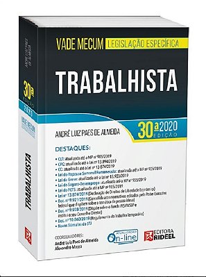 Vade Mecum Trabalhista – Legislação Específica - 30ª Edição 2020