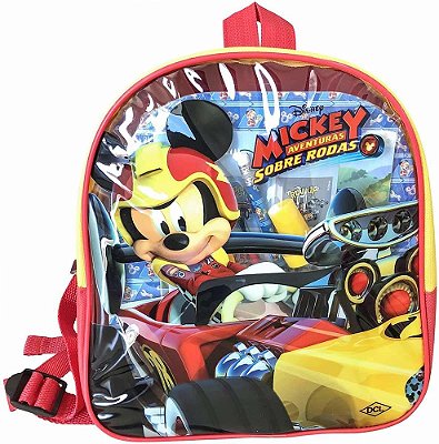 Mochilinha Mickey Aventuras Sobre Rodas - Disney - Mochila Com Acessorios