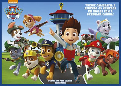 Patrulha Canina Prancheta Para Colorir Supersérie
