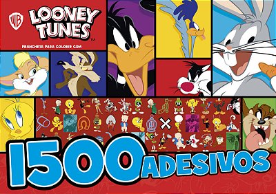 Looney Tunes Prancheta Para Colorir Com 1.500 Adesivos