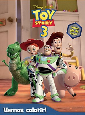Toy Story 3 - Disney Vamos Colorir - Livro Com Giz De Cera