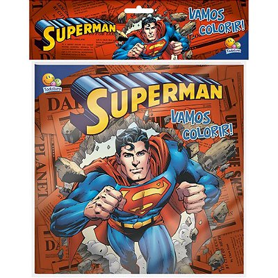 Superman - Vamos Colorir! - Kit Livro+lápis De Cor
