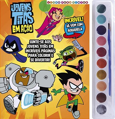 Jovens Titãs Livro Para Pintar Com Aquarela