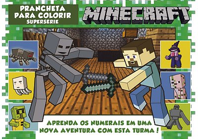 Minecraft - Prancheta Para Colorir Númerais Supersérie