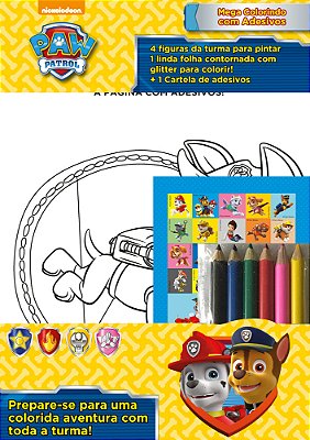 Patrulha Canina - Mega Colorindo Com Adesivos Prepare-Se Para Uma Colorida Aventura Com Toda A Turma!